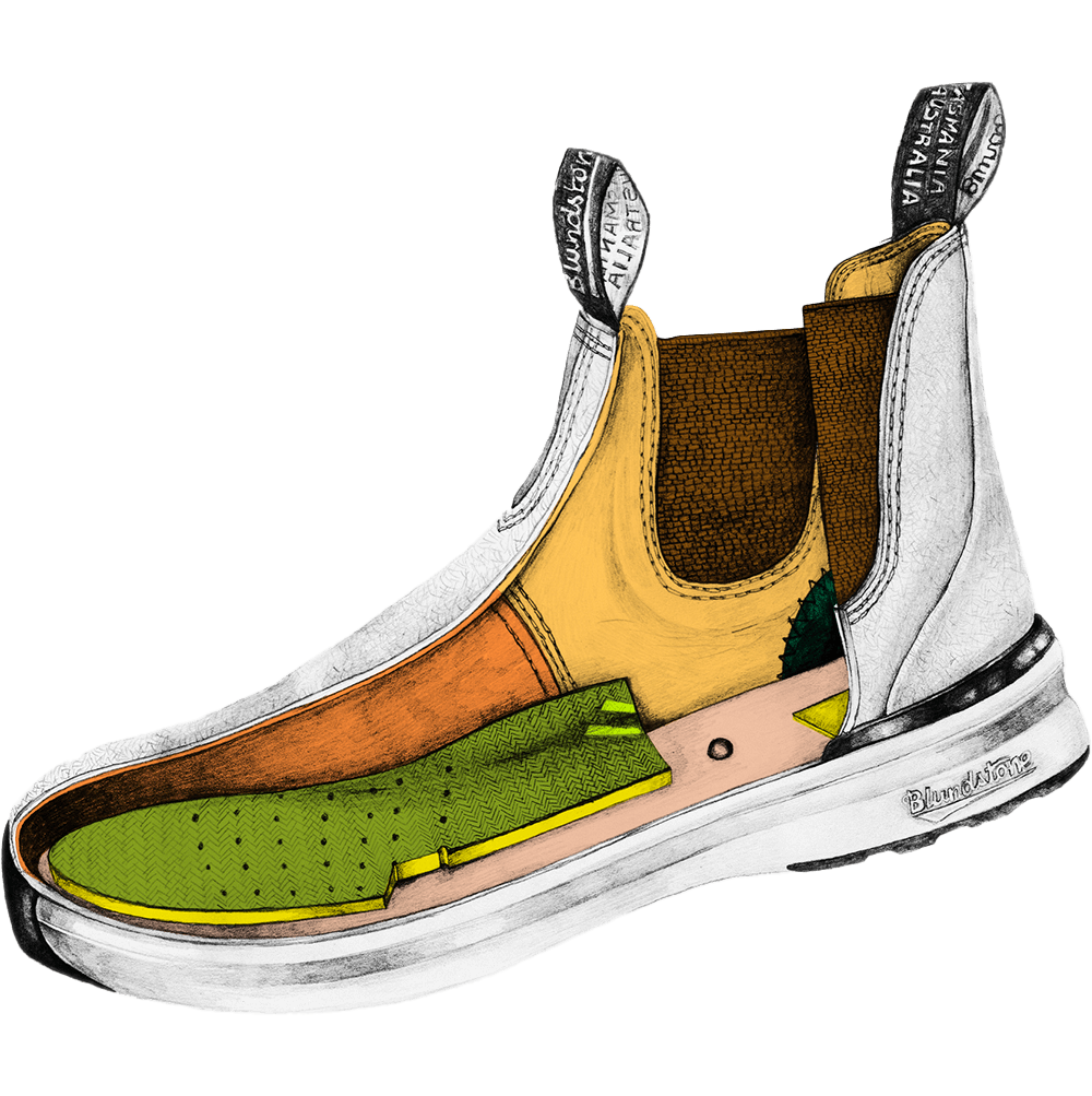 Dessin d’une botte de la gamme Dress de Blundstone