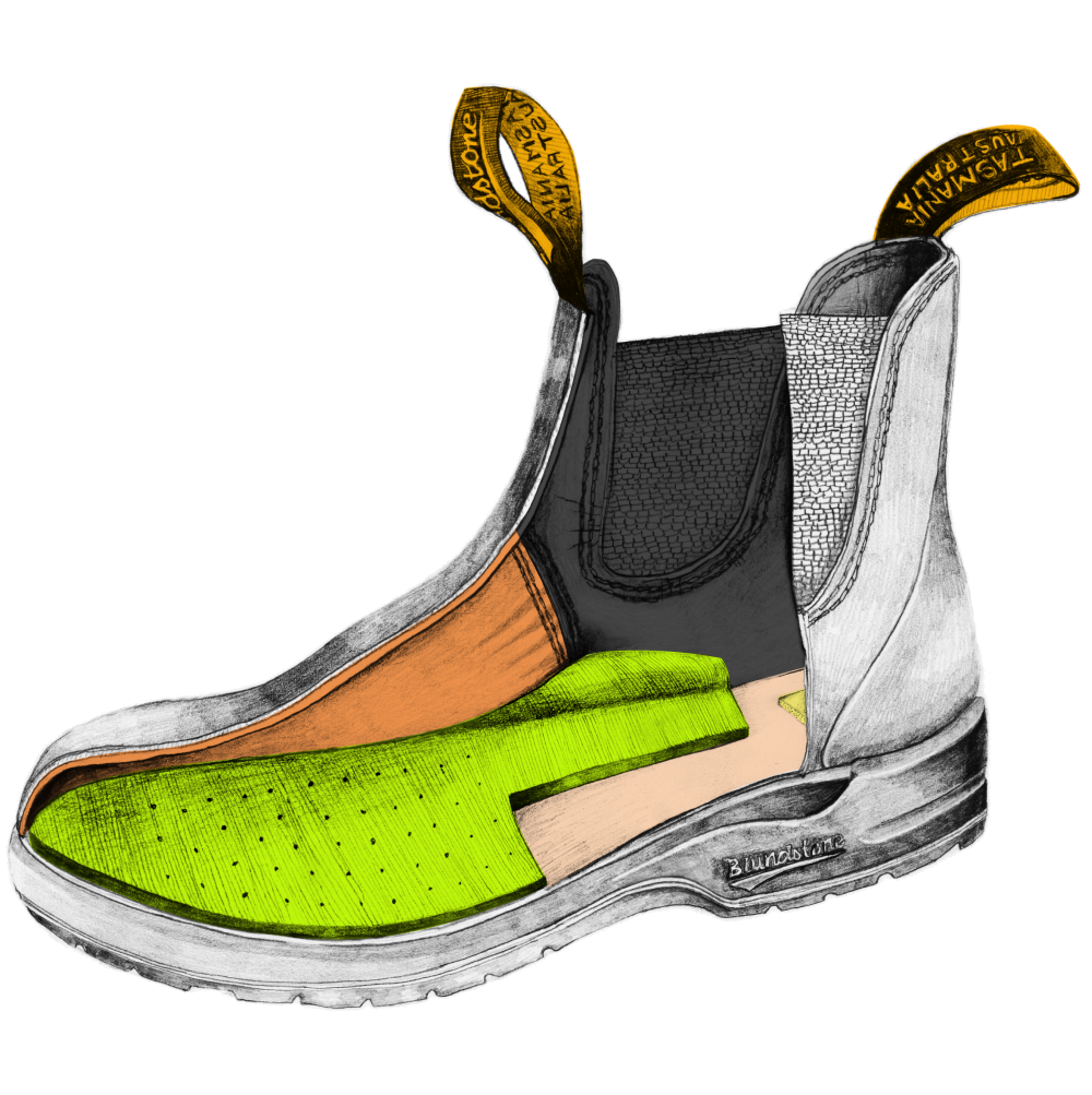 Dessin d’une botte de la gamme Originals de Blundstone