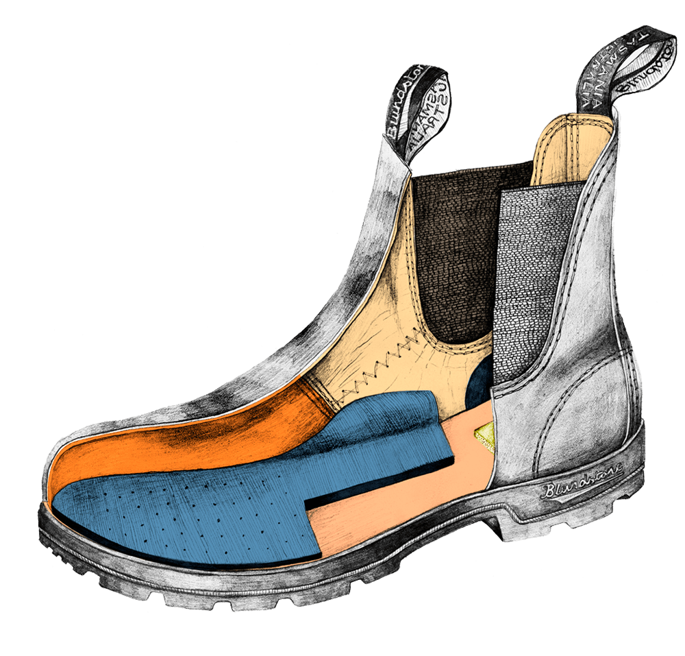 Dessin d’une botte de la gamme Originals de Blundstone