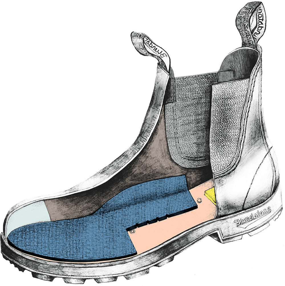 Dessin d’une botte de la gamme Originals de Blundstone